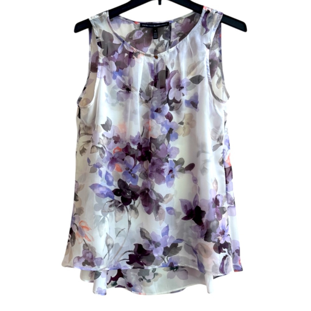 White House Black Market Floral Layered Set Cami and Top